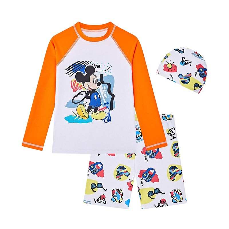 Disney Kids' Swimsuit Mickey Series Set Of 3 Orange Yellow Children Aged 3 7 Years Old