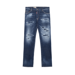 Dsquared 2 ripped faded straight-leg jeans