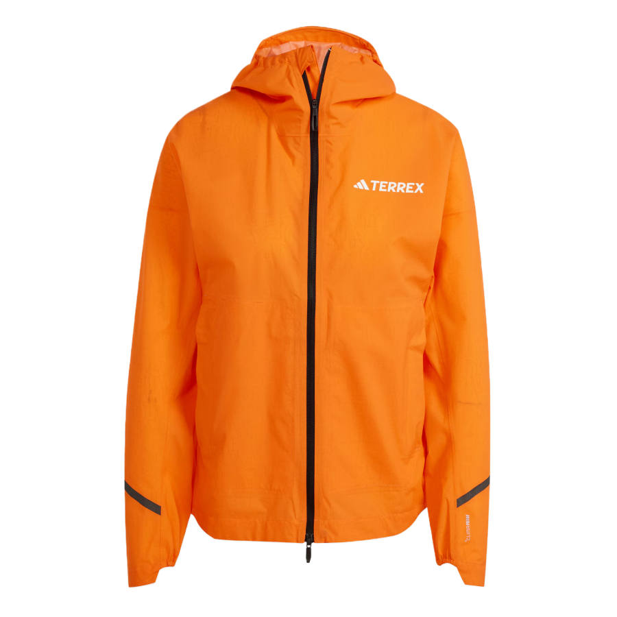 Adidas Adidas Outdoor Hiking Moisture wicking Windbreaker Jacket Women's Half Impact Orange