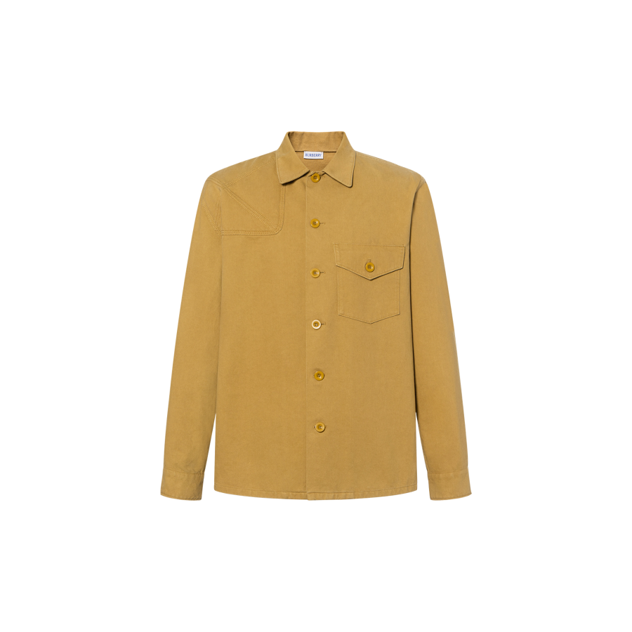 Burberry Panelled Cotton Shirt Men's Manila Color