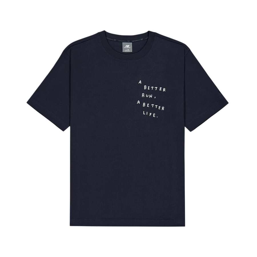 New Balance New Balance NB Grey T Shirt Men's Navy Blue