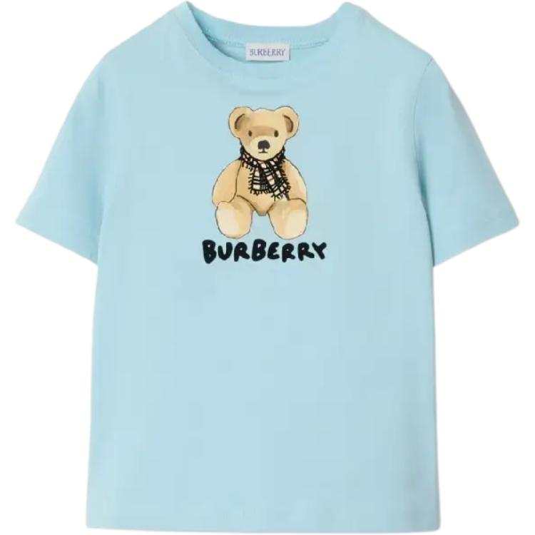Burberry T Shirt SS25 Cloud Blue Kids'