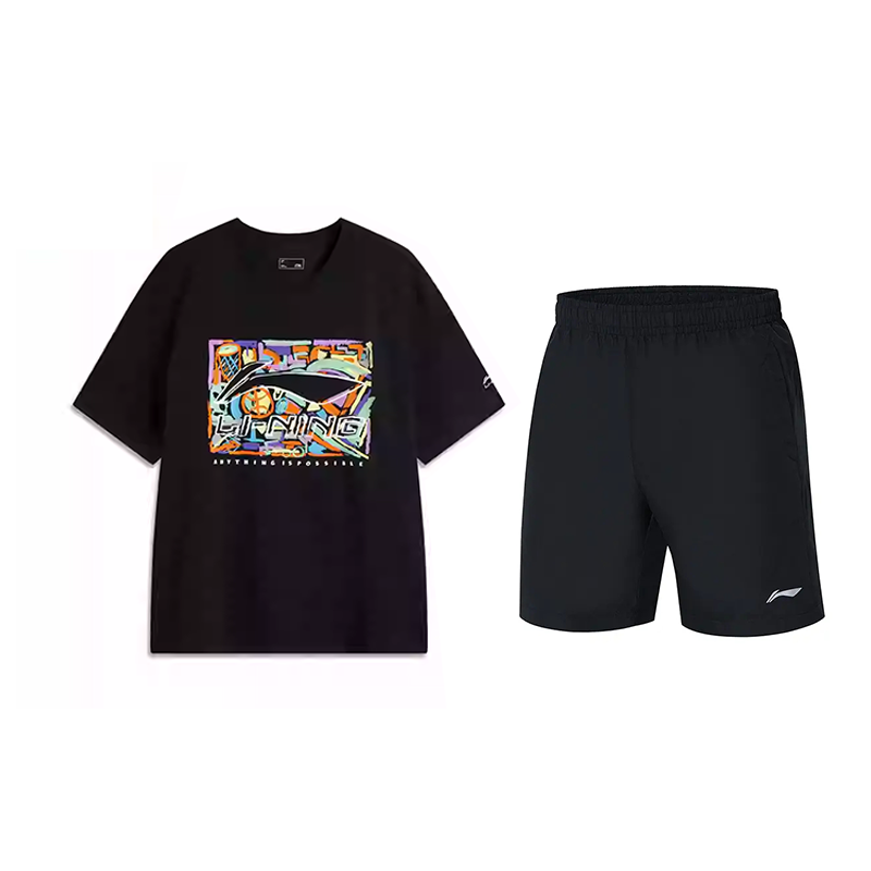 Li-Ning Li Ning Casual Sportswear Unisex Black+Black