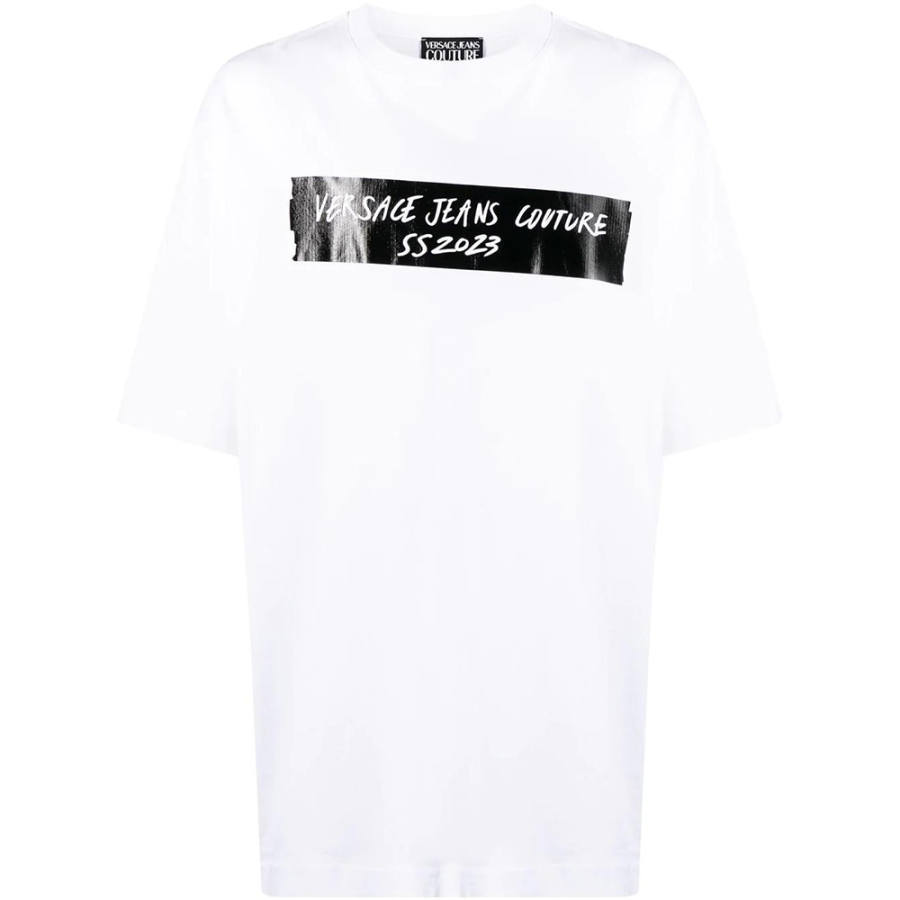 VERSACE JEANS COUTURE 【Previous Season】logo-print short-sleeved T-shirt