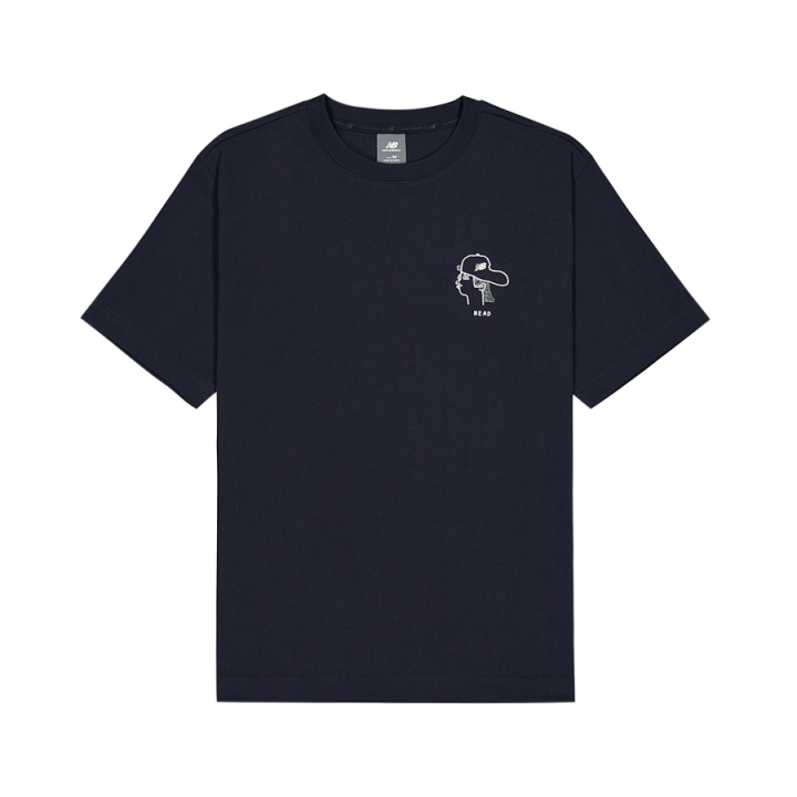New Balance New Balance NB Grey T Shirt Men's Navy Blue