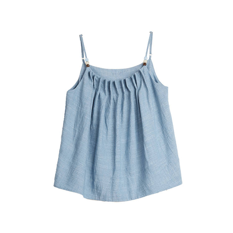 ELLE Tank Tops Women's Blue Crew Neck Moderate Other