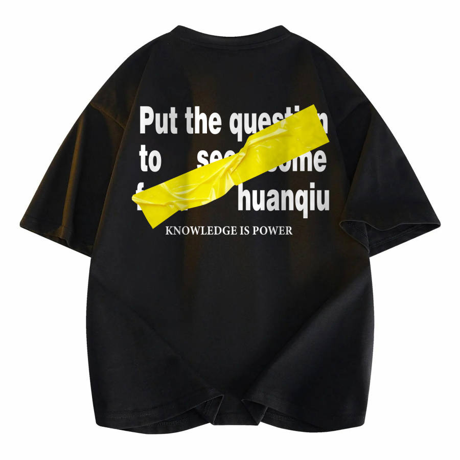 HUANQIU T Shirts Unisex Crew Neck Moderate Heavyweight