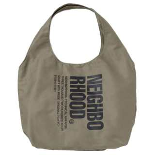 NEIGHBORHOOD Letter Print Canvas Bag, Handbag Medium Unisex Army Green