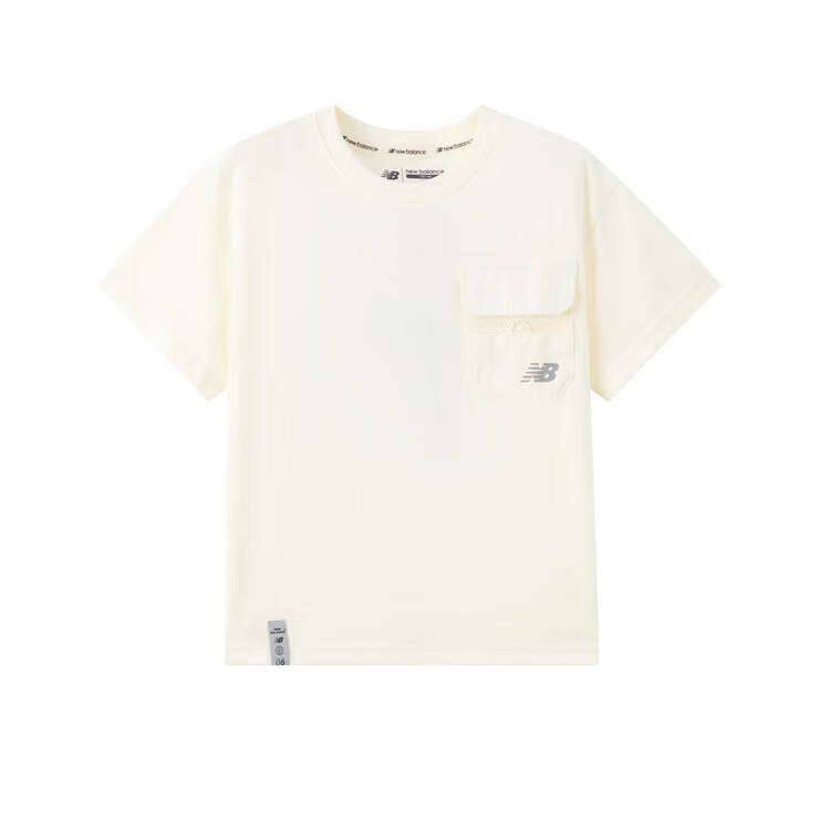 New Balance New Balance NB T Shirt Ivory White Children Aged 3 7 Years Old