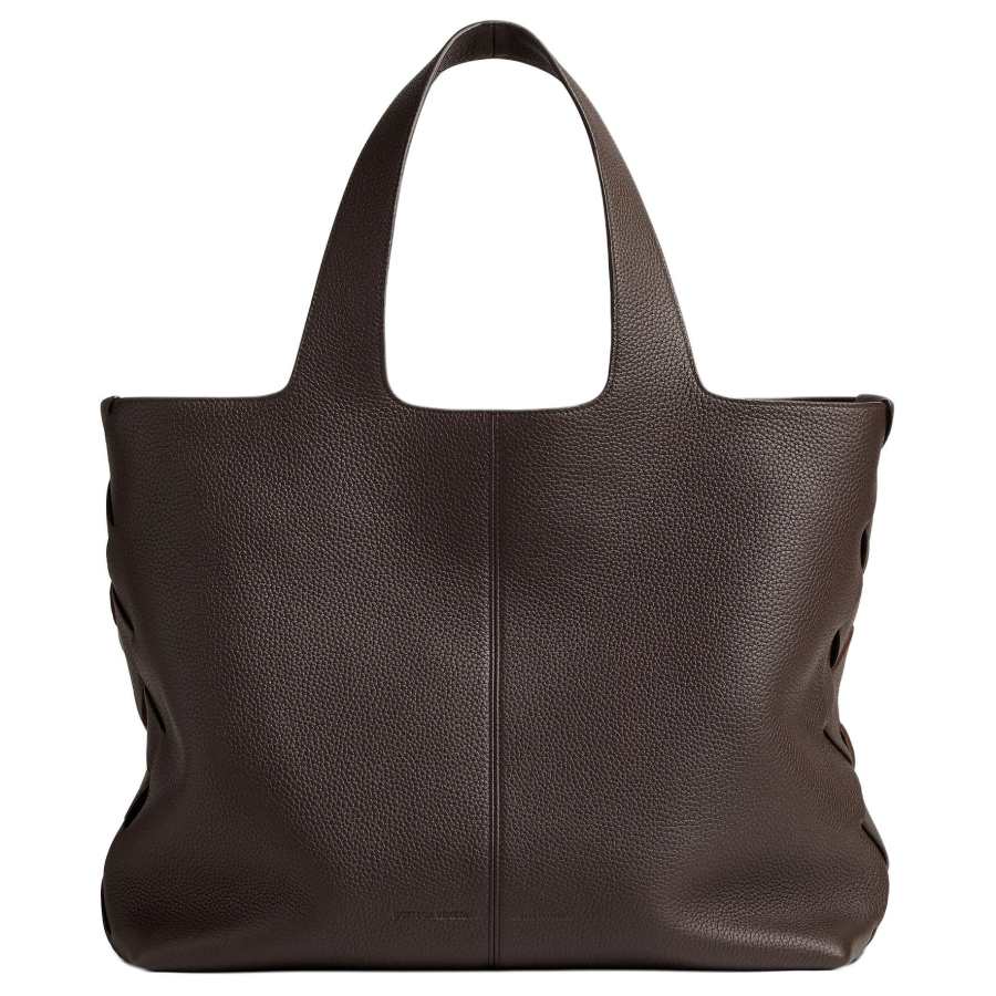 Bottega Veneta Diago Calfskin Handbag Large Men's Dark Brown