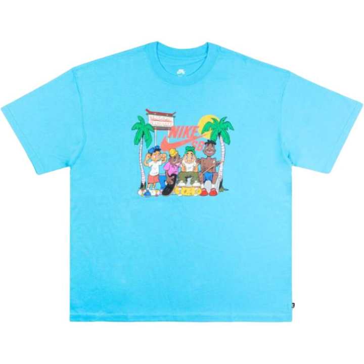 Nike Nike T Shirts Men's Sea Blue Crew Neck