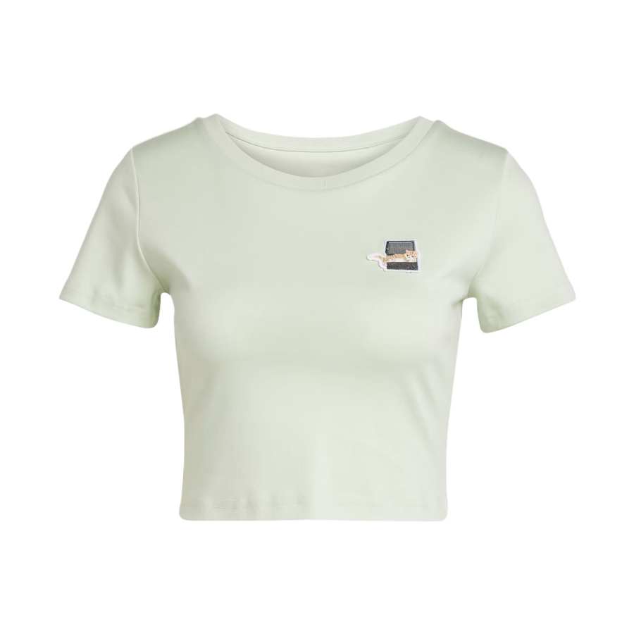 Adidas Adidas CROPPED SS25 T Shirt Women's Linen Green
