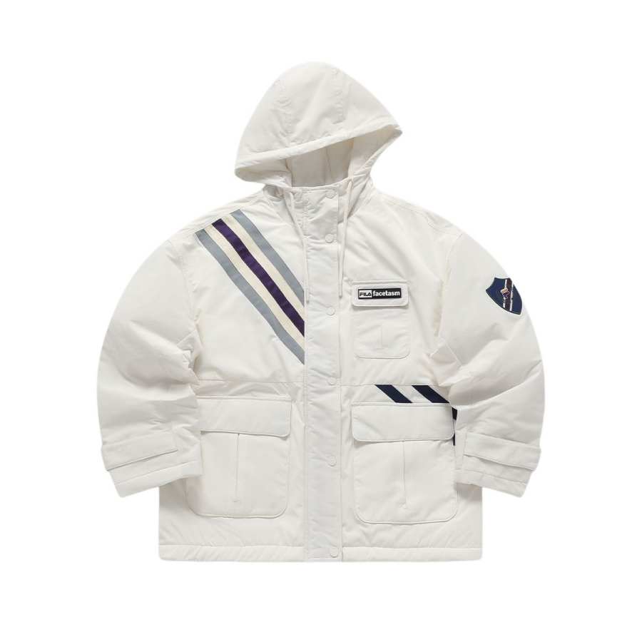 FILA FUSION x FACETASM Puffer Jacket Women's Feather Soft White