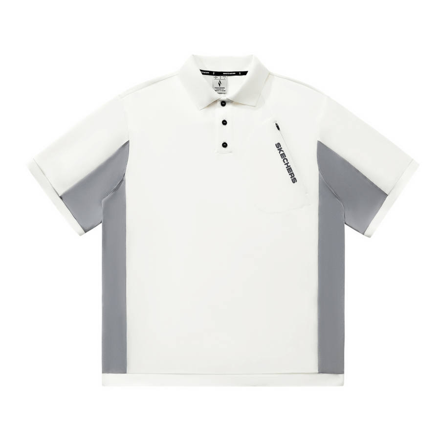 Skechers Elegant Diamond Collection Polo Shirt Unisex Denim Gray