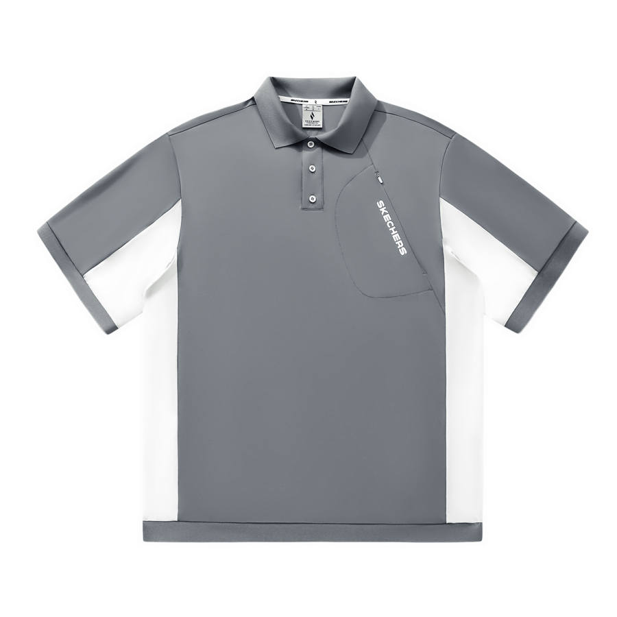 Skechers Elegant Diamond Collection Polo Shirt Unisex Gray