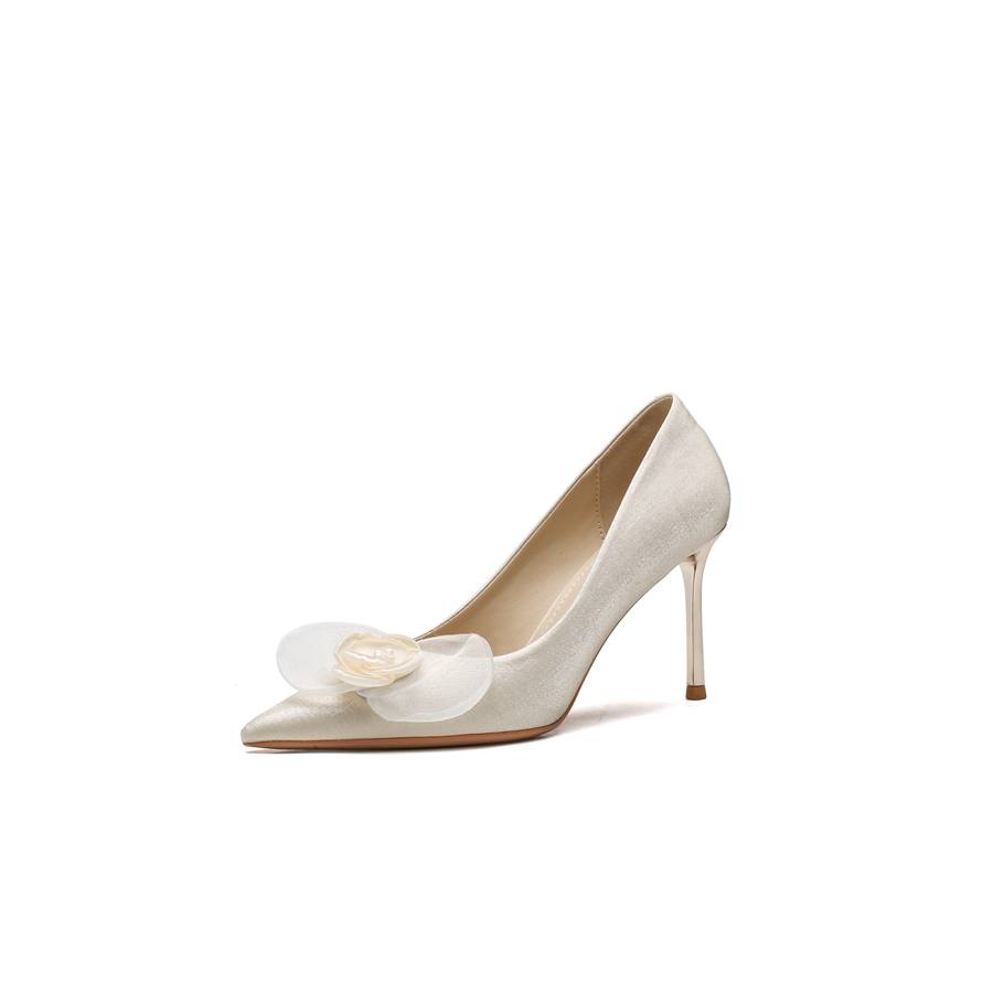WALIBU Slim Heel High Heels 8cm Women's Apricot