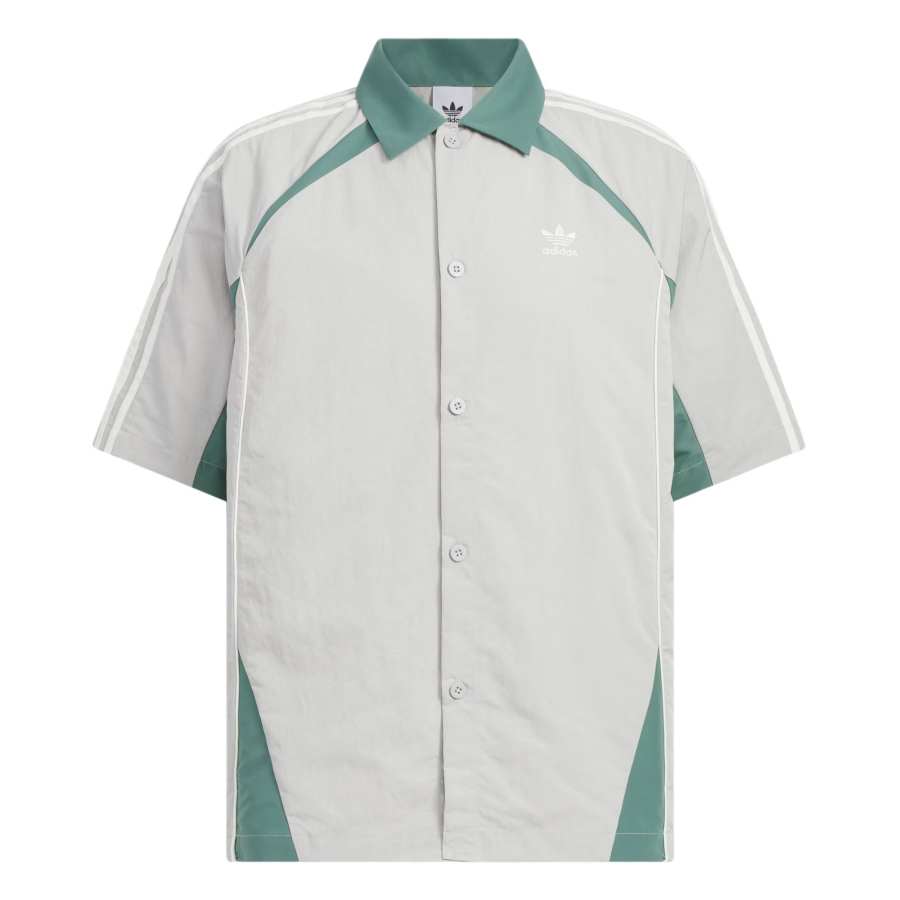 Adidas Originals RETRO Shirt Men's Light Gray/Detective Emeralds