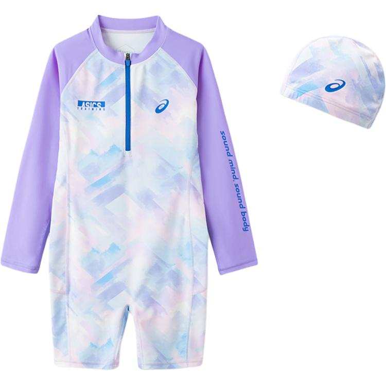 Asics Kids' Swimsuit SS25 2 Piece Set Purple Teenagers