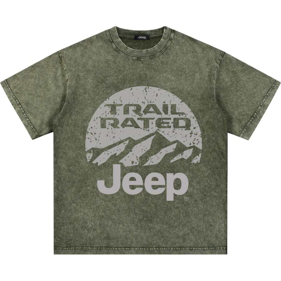 Jeep T Shirts Unisex Crew Neck Moderate Straight Fit