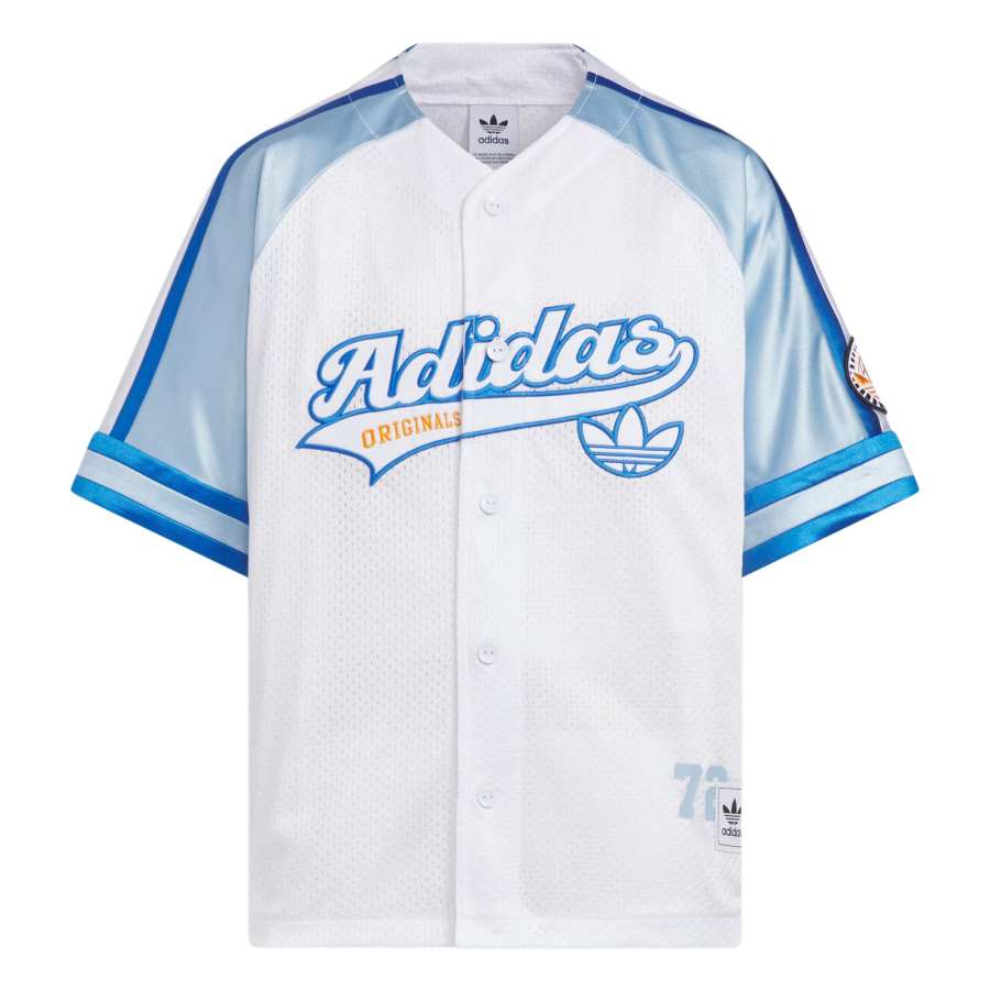 Adidas Originals Shirt Three Stripes SS25 SHIRT White/Pink Blue/Air Force Blue Kids'