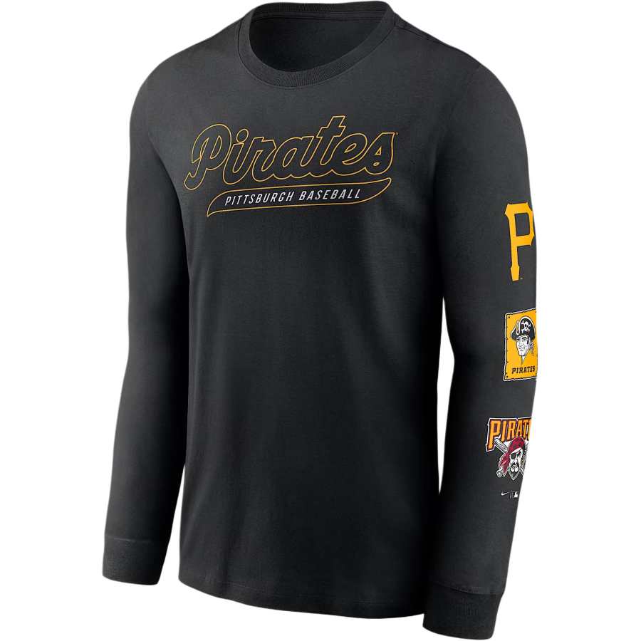 Nike Nike Pittsburgh Pirates Cooperstown Knockout Men's Nike Mlb Long Sleeve T Shirt