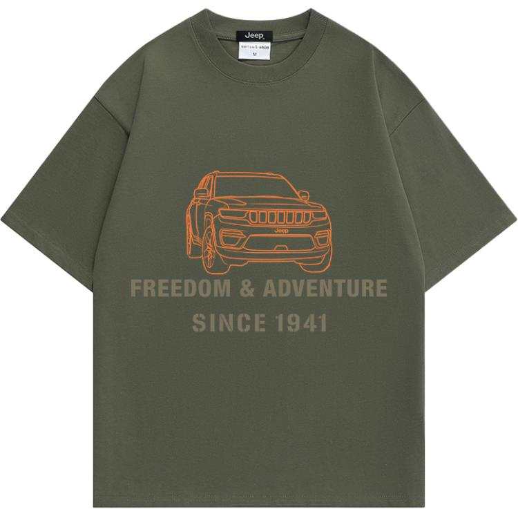 Jeep T Shirts Unisex Crew Neck Moderate Heavyweight