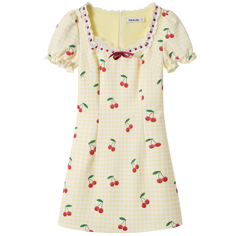 Fabric Pig Short Sleeved Dress Women's