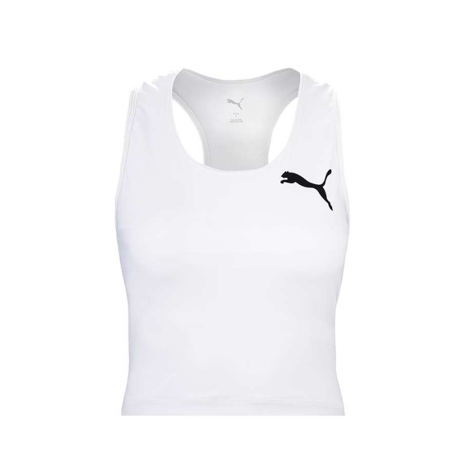 PUMA Sleeveless Sports Shirts Women's White Other