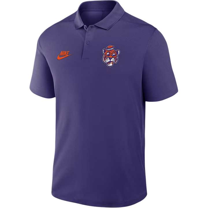 Nike Nike Clemson Tigers Primetime Victory Legacy Vault Logo Men's Nike Dri FIT College Polo