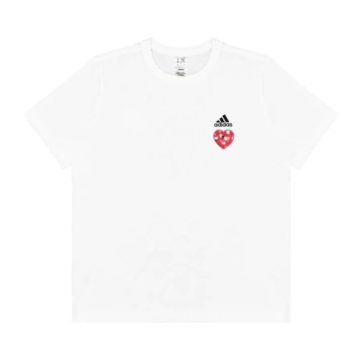 Adidas Adidas T Shirts Unisex White Crew Neck Moderate Straight Fit
