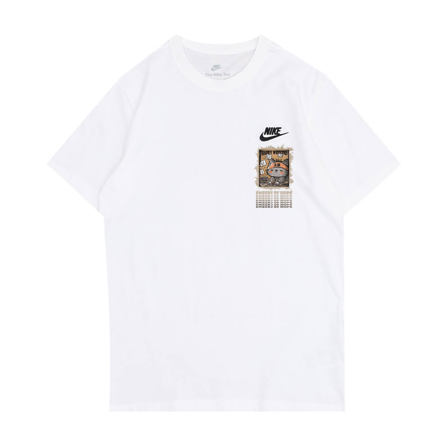 Nike Nike T Shirts Unisex White Crew Neck Moderate Straight Fit