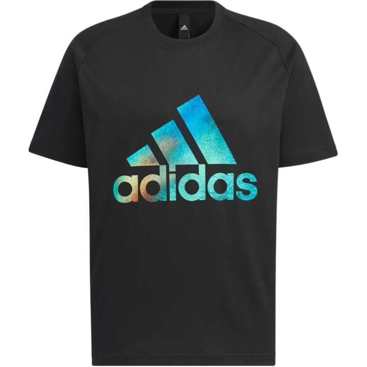 Adidas Adidas T Shirts Men's Black Crew Neck Moderate Straight Fit