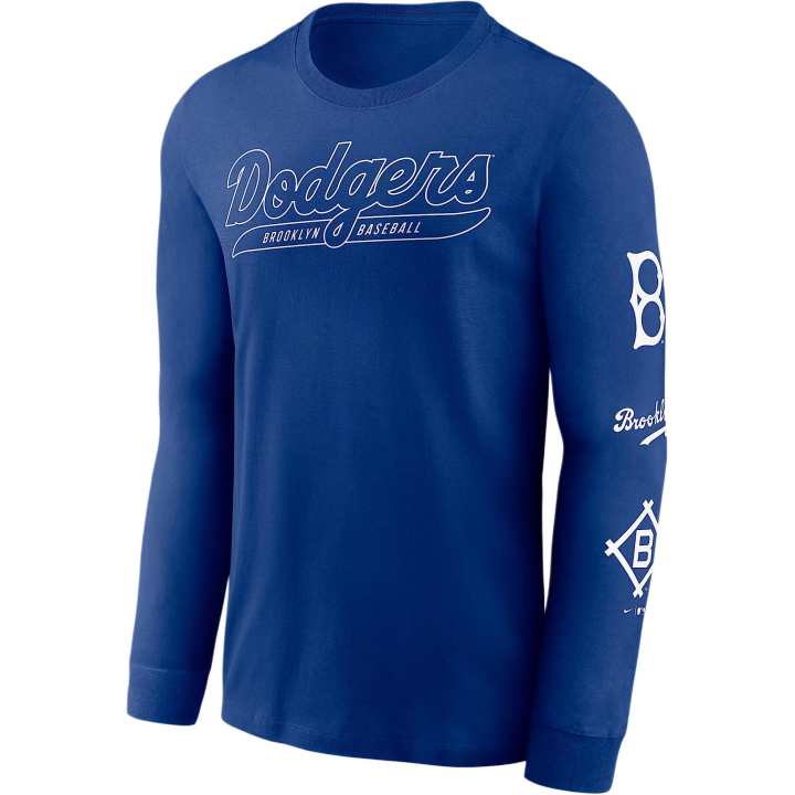 Nike Nike Brooklyn Dodgers Cooperstown Knockout Men's Nike Mlb Long-Sleeve T-Shirt