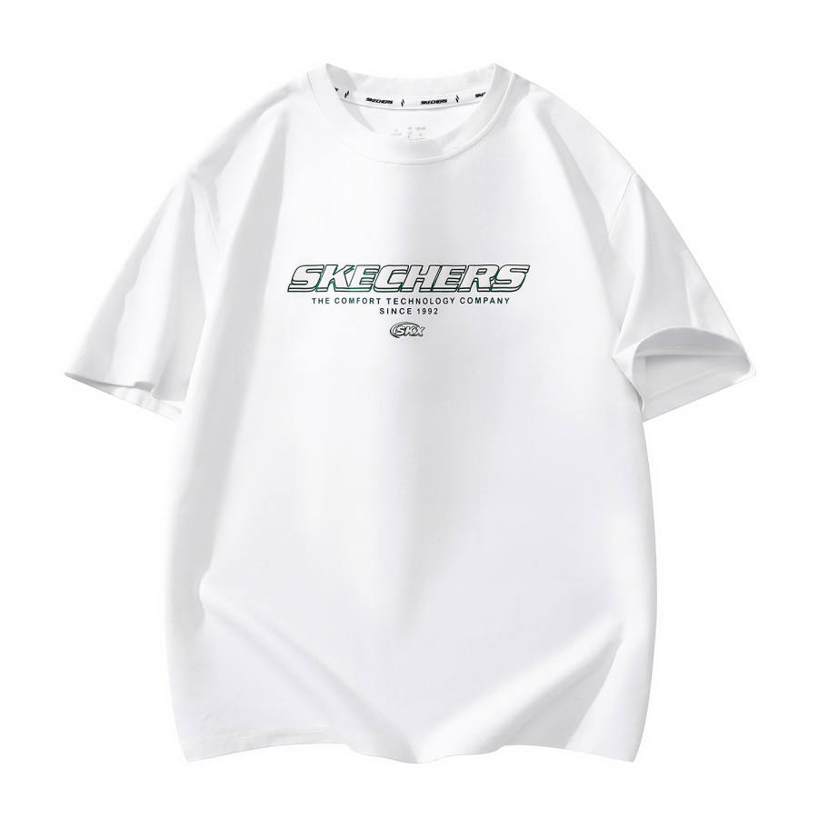 Skechers Elegant Diamond Collection T Shirt Unisex Bright White 0136