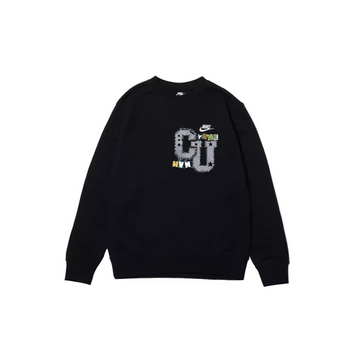 Nike Nike Sweatshirts Men's Black Crew Neck Moderate Regular