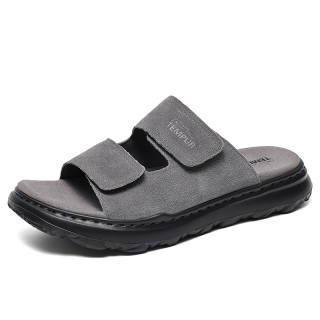 TEMPUR Abrasion Resistant Slip Resistant Slide Slippers Men's Dark Gray