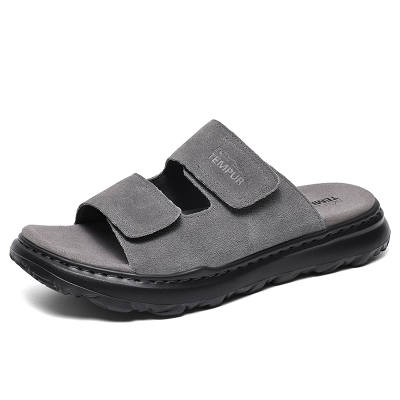 TEMPUR Abrasion Resistant Slip Resistant Slide Slippers Men's Dark Gray