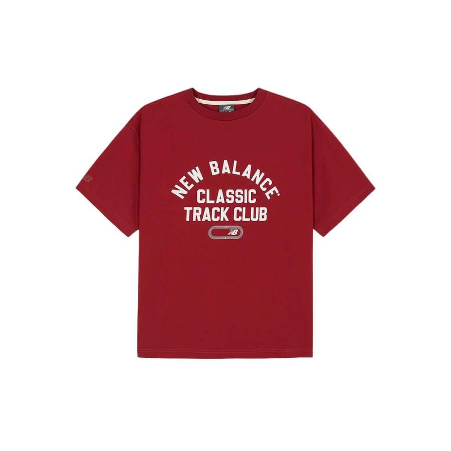 New Balance New Balance Track ClubSEMI Over FIT T Shirt Unisex Red