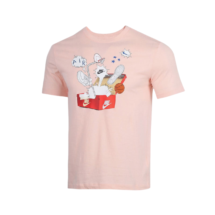 Nike Nike Air T Shirts Men's Pink Crew Neck Moderate