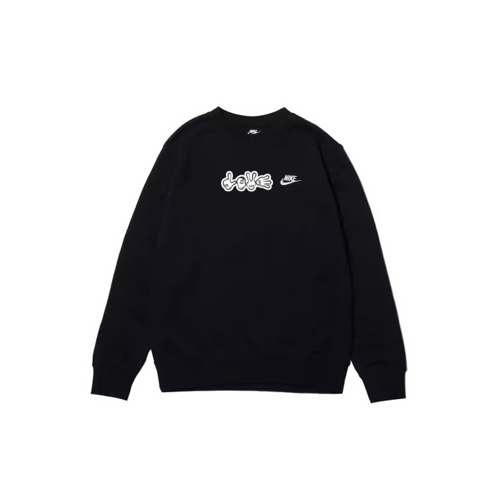 Nike Nike Sweatshirts Men's Black Crew Neck Moderate Regular