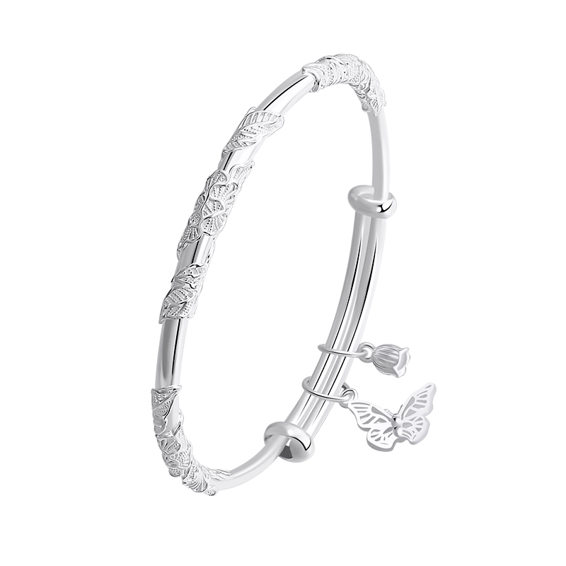 SINO GEM SINO GEM 999 Fine Silver Material Silver Bangle Women's