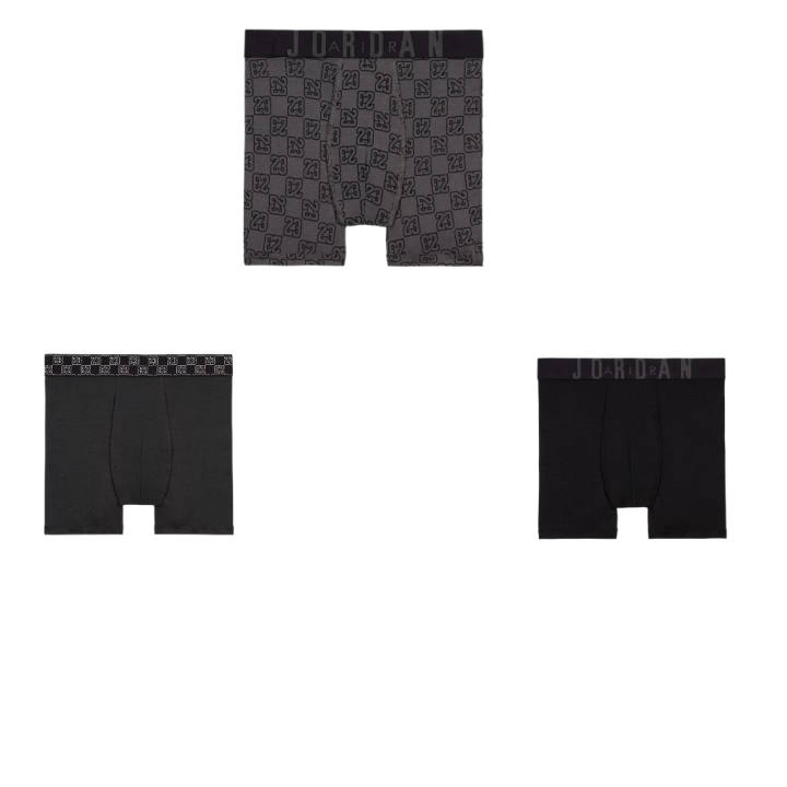 Jordan Jordan Monogram23 Underpants 3 Pack Black Teenagers