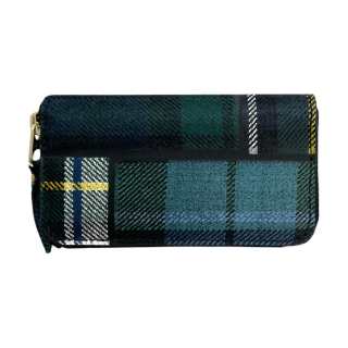 CDG Wool Blend With Polyurethane Wallet Women's Marine Blue & Dark Green & Black