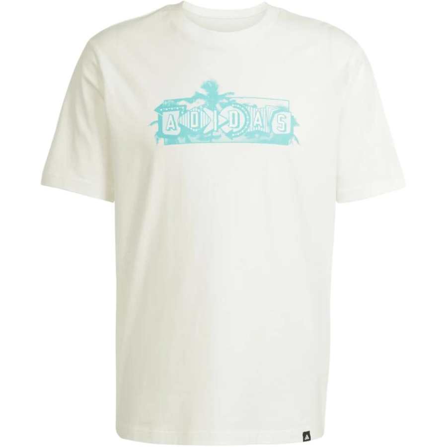 Adidas Adidas Clothing T Shirts Men's Ecru Crew Neck