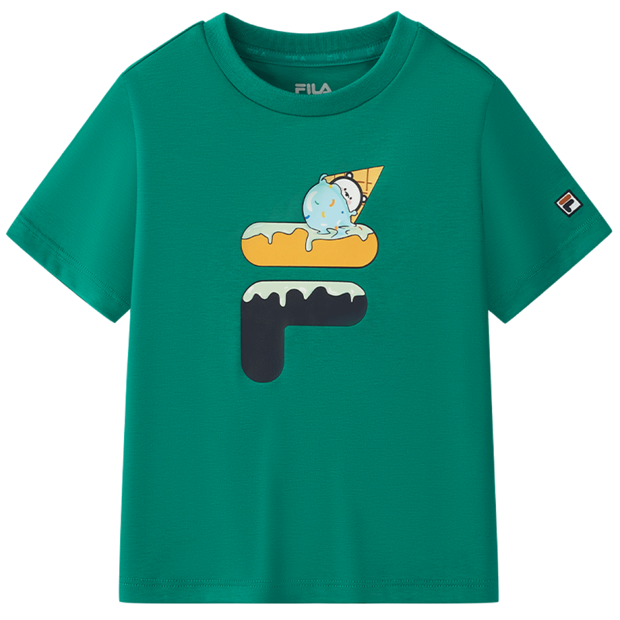 FILA KIDS T Shirt Hedge Green Children Aged 3 7 Years Old