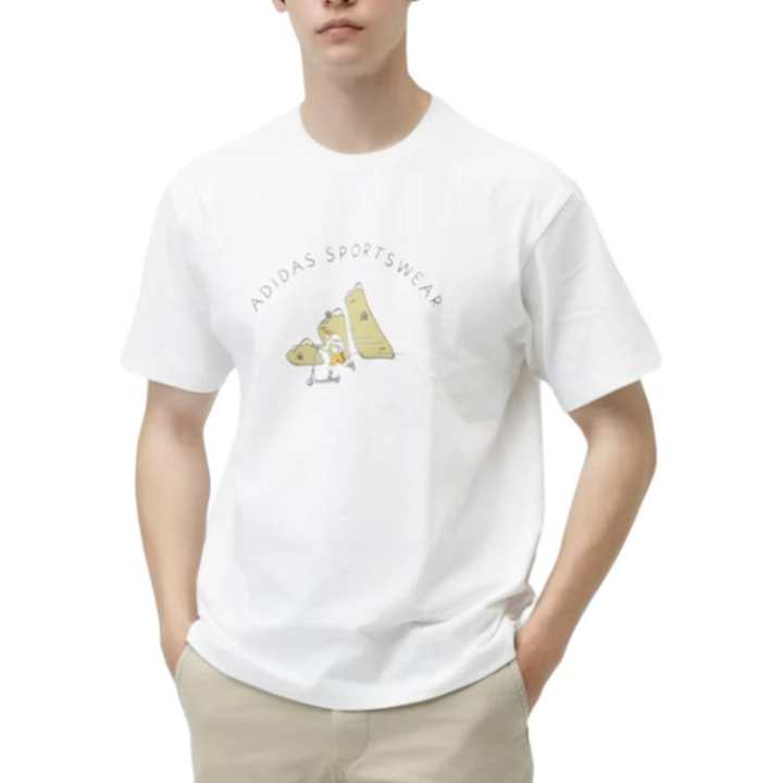 Adidas Adidas Clothing T Shirts Men's White Crew Neck