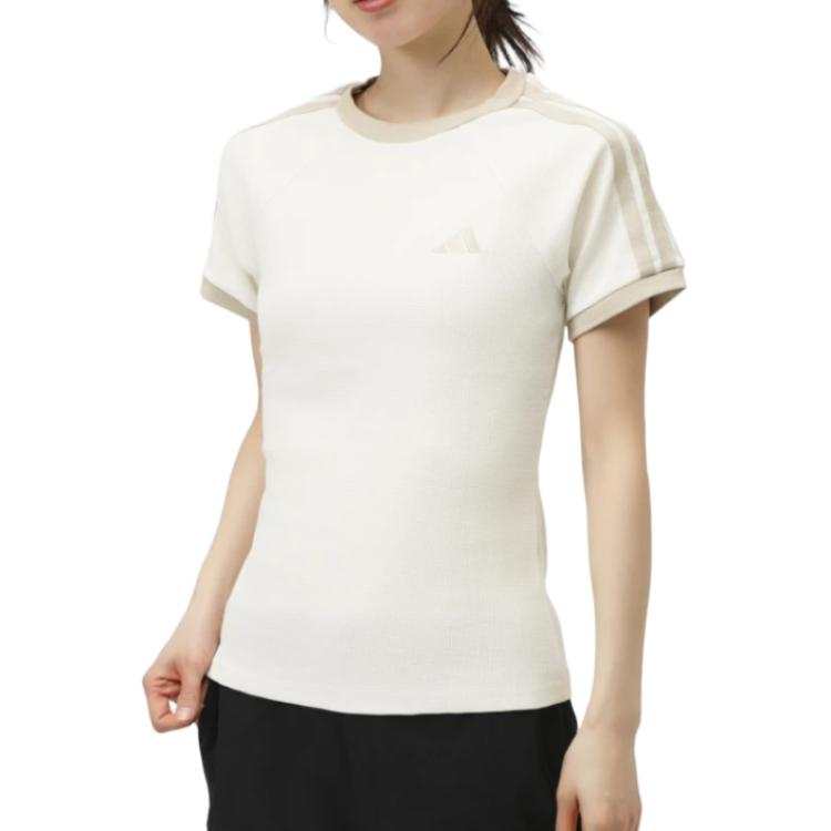 Adidas Adidas Clothing T Shirts Women's Ivory Crew Neck