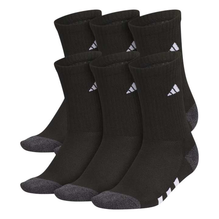 Adidas Adidas Socks 6 Pack Black Kids'