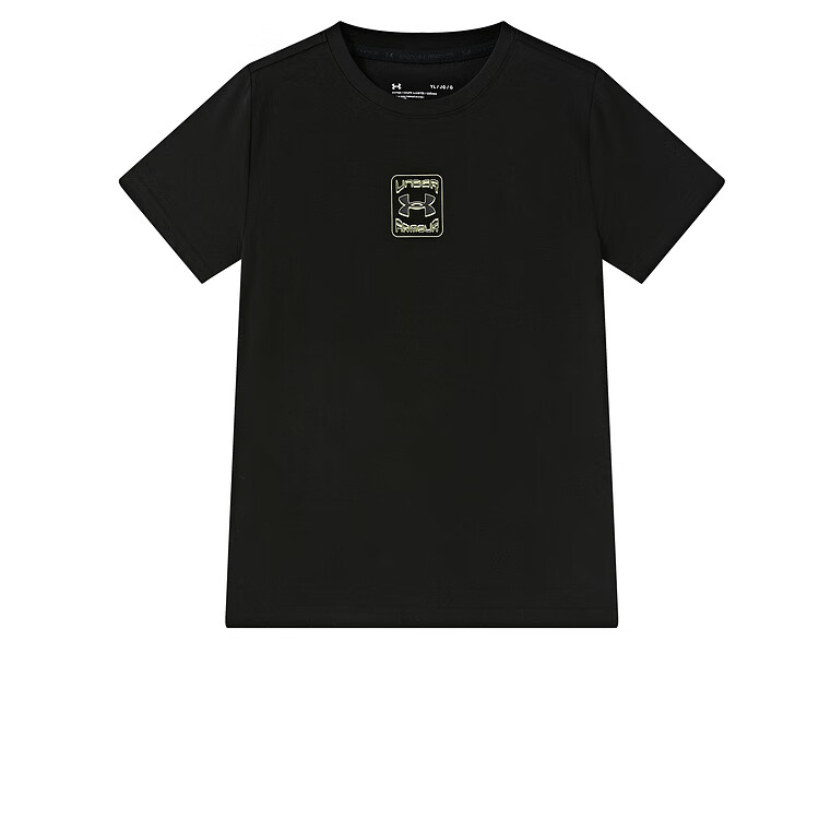 Under Armour T Shirt SS25 Black Teenagers
