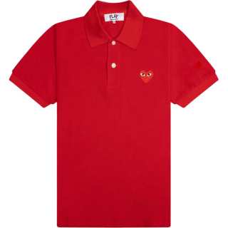 CDG Play Polo Shirt Women's Red